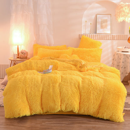 CloudLuxe™ Luxury Thick Fleece Duvet Cover Set – Fluffy Shaggy Plush Bedding, Queen/King Size, Ultra Soft & Warm for Winter