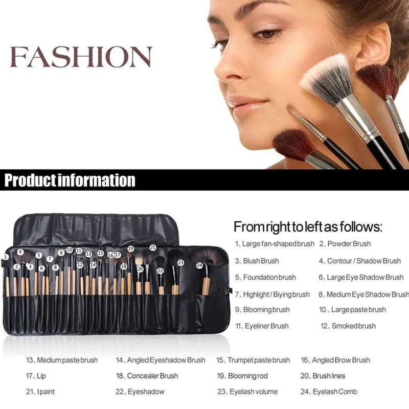 GlamLuxe™ 24-Piece Makeup Brush Set