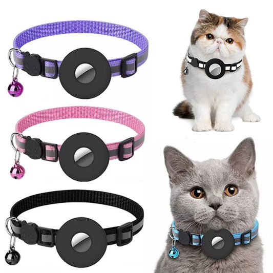 PetTag+ Reflective Waterproof AirTag Collar for Cats & Dogs